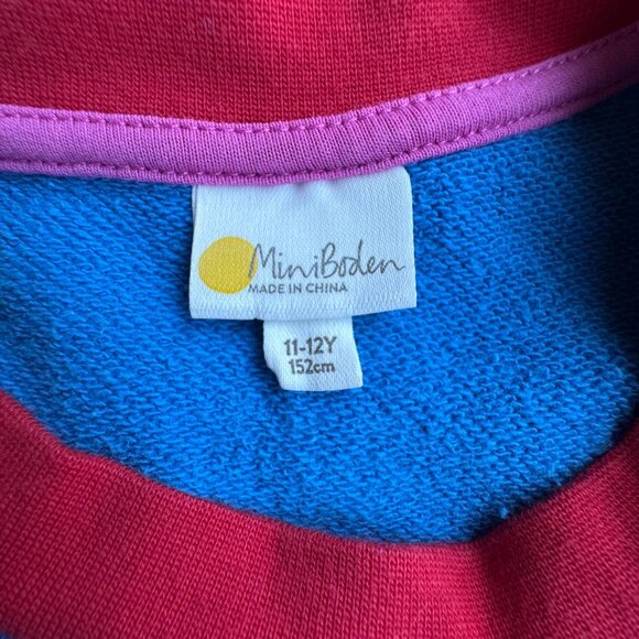 MINI BODEN Rainbow Star Pockets Dress Girls 11-12 Pocket Thick Cotton Winter - Picture 5 of 6